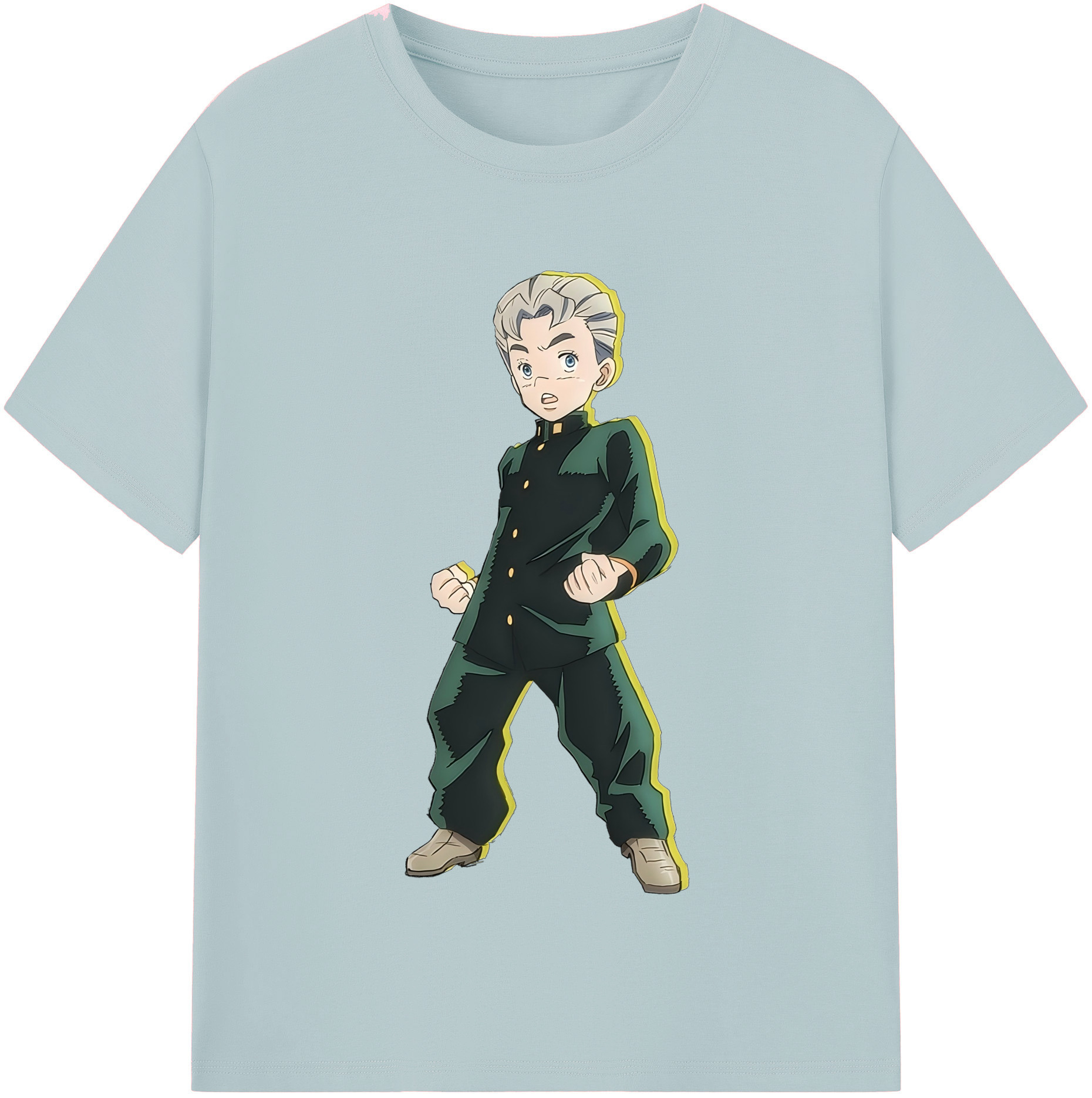 （画像用） ジョジョの奇妙な冒険 広瀨康一 JoJo's Bizarre Adventure Hirose Koichi 綿100％半袖Tシャツ（フロントプリント）
